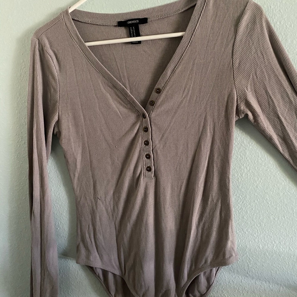 Gray body suit